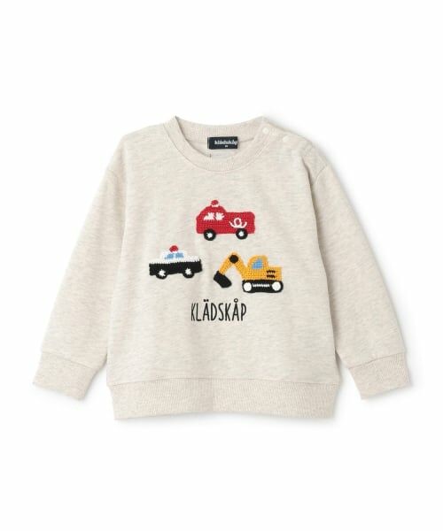 kladskap / クレードスコープ スウェット | 【人気商品再入荷】【直営店で取り扱い無し】働く車編みモチーフトレーナー（オートミール）