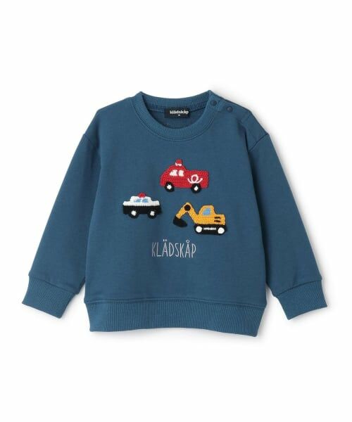 kladskap / クレードスコープ スウェット | 【人気商品再入荷】【直営店で取り扱い無し】働く車編みモチーフトレーナー（紺）