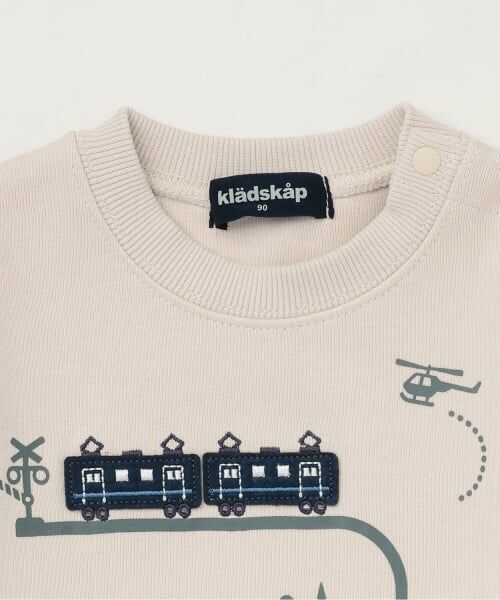 kladskap / クレードスコープ スウェット | 【人気商品再入荷】【直営店で取り扱い無し】電車アップリケ裾ボーダートレーナー | 詳細2