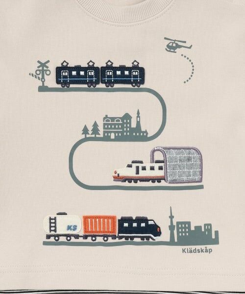 kladskap / クレードスコープ スウェット | 【人気商品再入荷】【直営店で取り扱い無し】電車アップリケ裾ボーダートレーナー | 詳細3