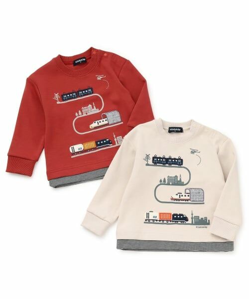 kladskap / クレードスコープ スウェット | 【人気商品再入荷】【直営店で取り扱い無し】電車アップリケ裾ボーダートレーナー | 詳細7