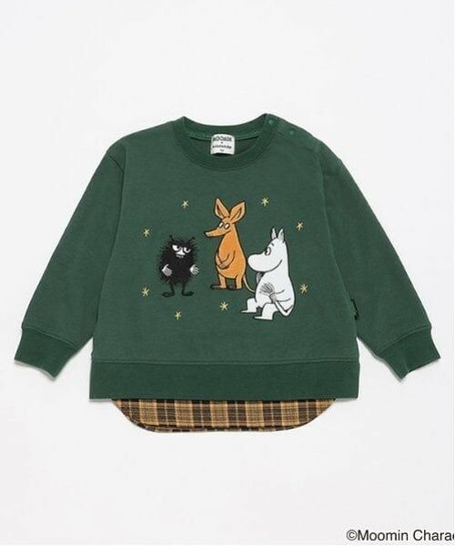 kladskap / クレードスコープ Tシャツ | MOOMIN/エルボーパッチ長袖Tシャツ（モデレート グリーン）