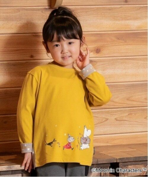 kladskap / クレードスコープ Tシャツ | MOOMIN/裾刺しゅう長袖Tシャツ（カラシ）