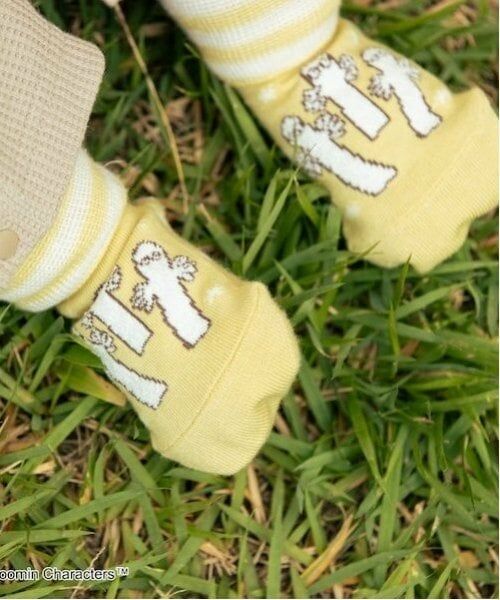 kladskap / クレードスコープ ベビー・キッズウエア | 【MOOMIN】ムーミン/ニョロニョロカップソックス（カラシ）