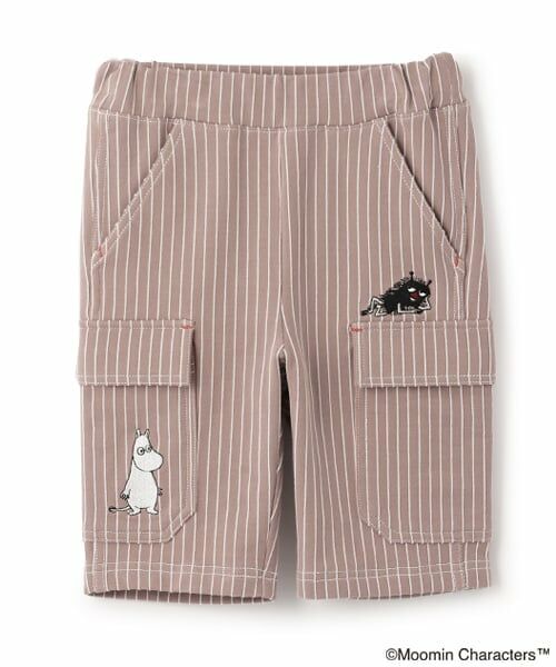 kladskap / クレードスコープ その他パンツ | MOOMIN/刺しゅうストライプ6分丈パンツ（茶）