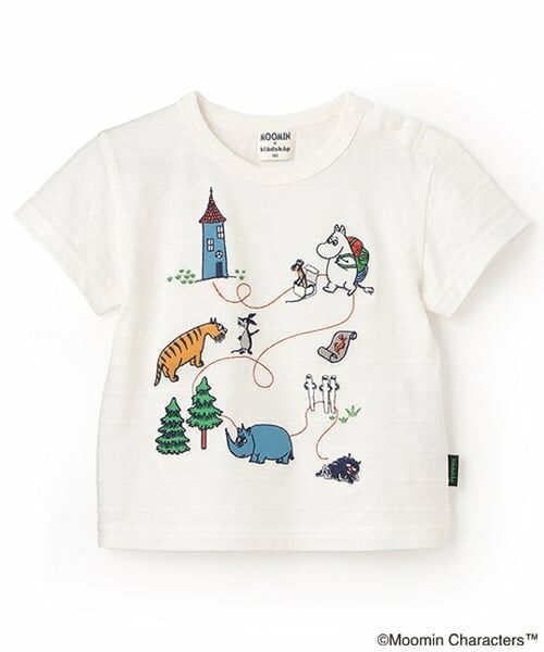 kladskap / クレードスコープ Tシャツ | MOOMIN/探検刺しゅう半袖Tシャツ（オフ ホワイト）