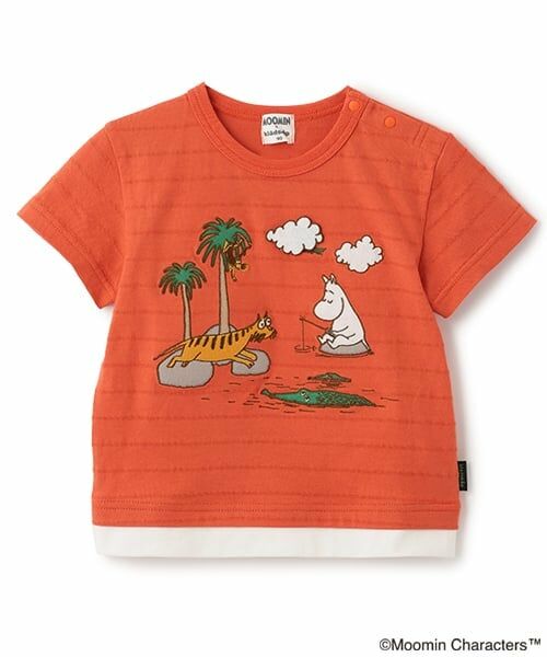 kladskap / クレードスコープ Tシャツ | MOOMIN/ジャングル刺しゅう半袖Tシャツ（赤）