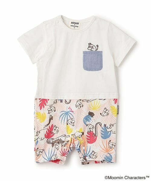 kladskap / クレードスコープ ロンパース | MOOMIN/ジャングル柄半袖カバーオール（オフ ホワイト）
