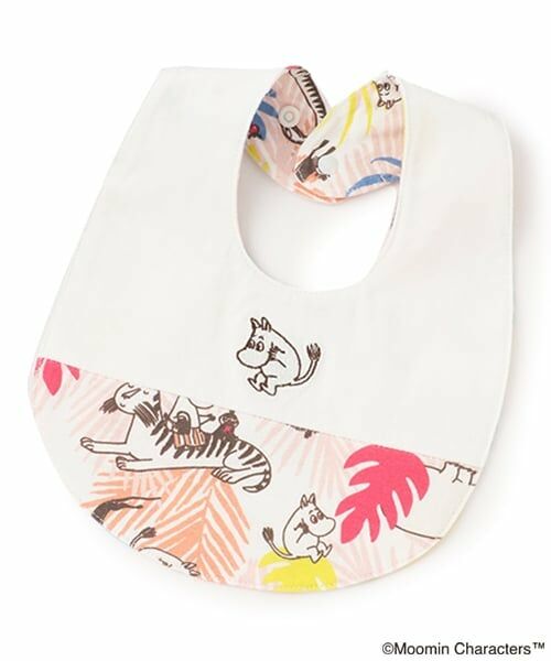 kladskap / クレードスコープ スタイ・ビブ | MOOMIN/ジャングル柄スタイ（オフ ホワイト）