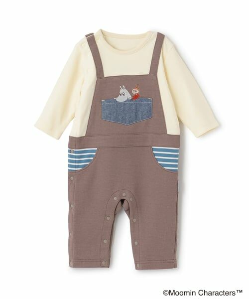 kladskap / クレードスコープ ロンパース | 【MOOMIN】ムーミンサロペット風カバーオール（茶）