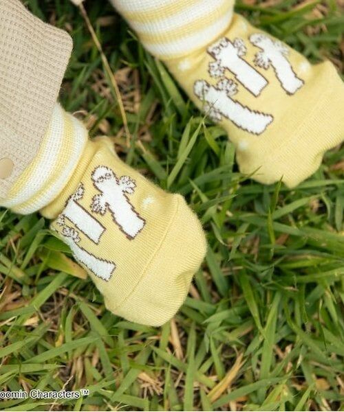 kladskap / クレードスコープ ベビー・キッズウエア | 【MOOMIN】ムーミン・ニョロニョロカップソックス（カラシ）