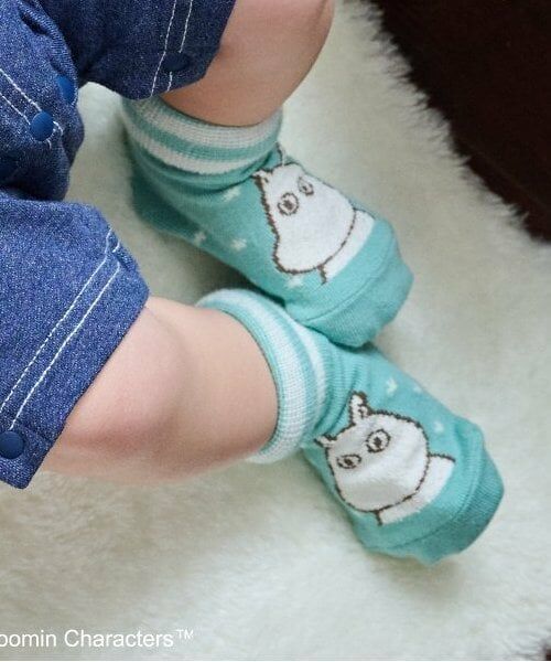 kladskap / クレードスコープ ベビー・キッズウエア | 【MOOMIN】ムーミン・ニョロニョロカップソックス（ライト グリーン）