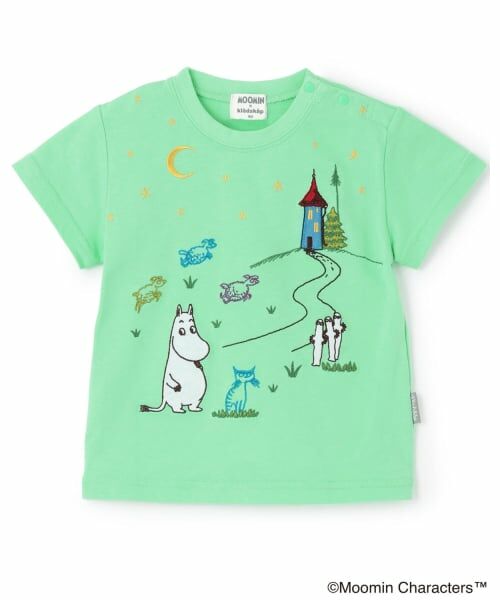 kladskap / クレードスコープ Tシャツ | 【MOOMIN】ムーミンと夜空半袖Tシャツ(エメラルド グリーン)