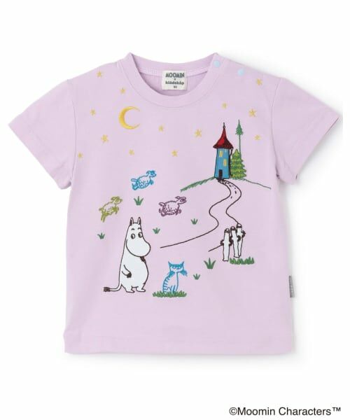 kladskap / クレードスコープ Tシャツ | 【MOOMIN】ムーミンと夜空半袖Tシャツ(ラベンダー)