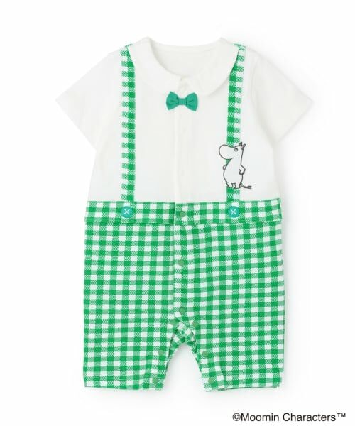 kladskap / クレードスコープ ロンパース | 【MOOMIN】サスペンダー風カバーオール（グリーン）