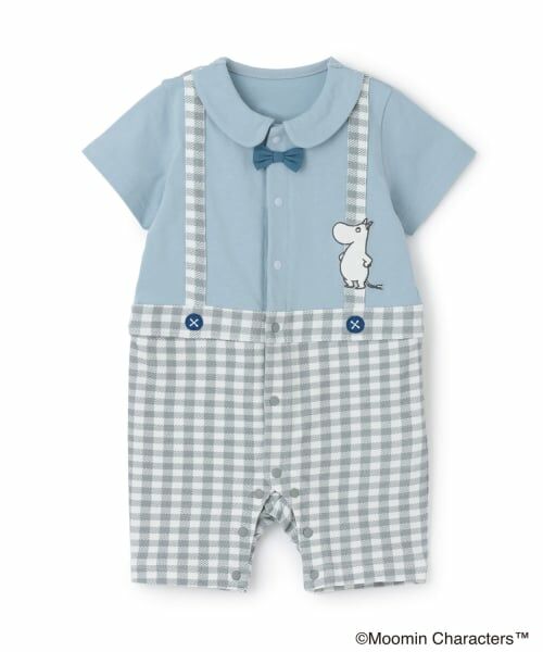 kladskap / クレードスコープ ロンパース | 【MOOMIN】サスペンダー風カバーオール（グレー）