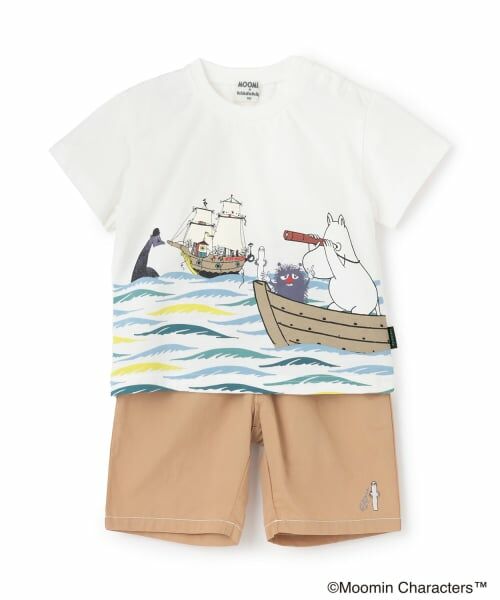 kladskap / クレードスコープ ベビー・キッズウエア | 【MOOMIN】半袖Tシャツセットアップ（オフ ホワイト）