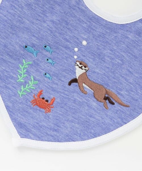 kladskap / クレードスコープ スタイ・ビブ | カワウソ刺しゅうスタイ | 詳細2