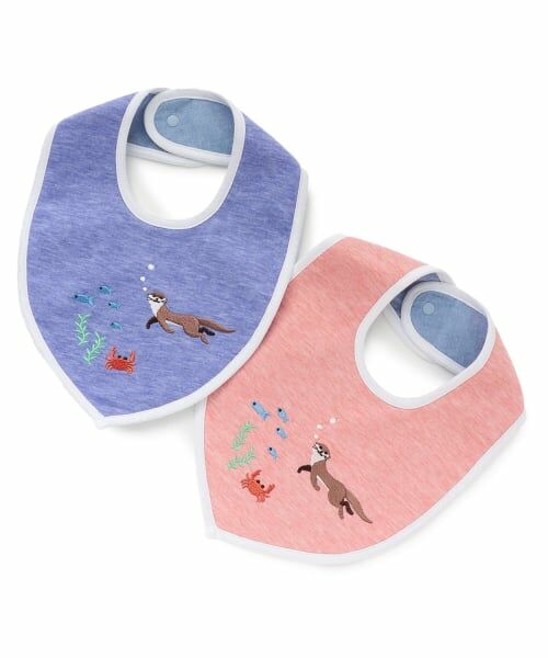 kladskap / クレードスコープ スタイ・ビブ | カワウソ刺しゅうスタイ | 詳細7