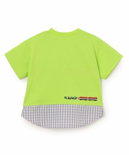 kladskap / クレードスコープ Tシャツ | 電車刺しゅう切替半袖Tシャツ | 詳細1