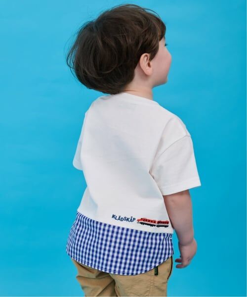 kladskap / クレードスコープ Tシャツ | 電車刺しゅう切替半袖Tシャツ | 詳細14