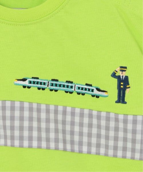 kladskap / クレードスコープ Tシャツ | 電車刺しゅう切替半袖Tシャツ | 詳細3