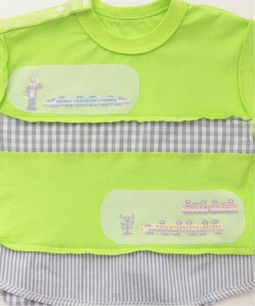 kladskap / クレードスコープ Tシャツ | 電車刺しゅう切替半袖Tシャツ | 詳細5