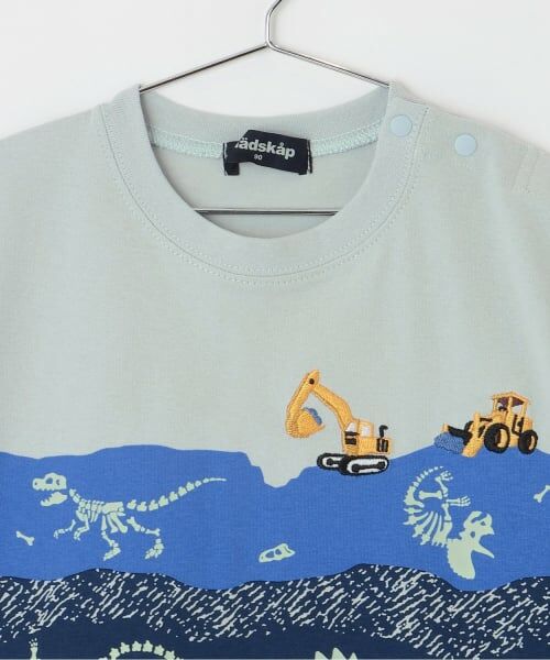 kladskap / クレードスコープ Tシャツ | 蓄光プリント地層と化石半袖Tシャツ | 詳細2