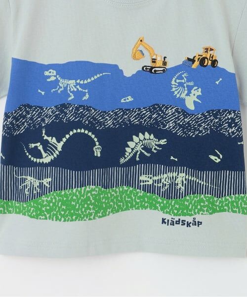 kladskap / クレードスコープ Tシャツ | 蓄光プリント地層と化石半袖Tシャツ | 詳細4