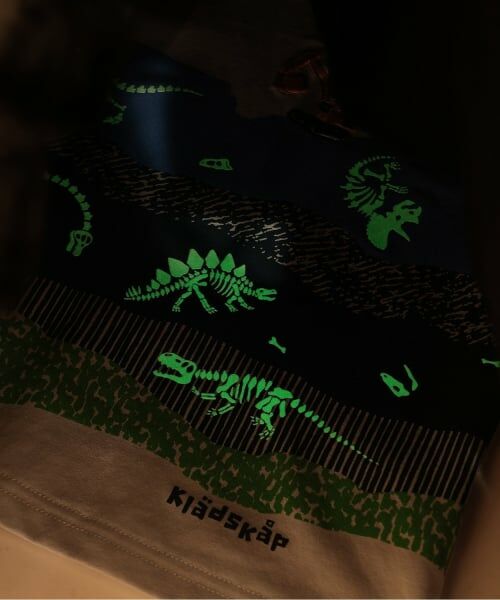 kladskap / クレードスコープ Tシャツ | 蓄光プリント地層と化石半袖Tシャツ | 詳細5