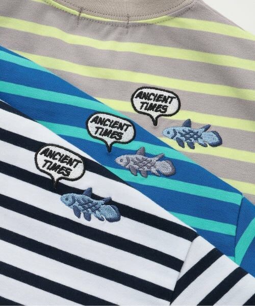 kladskap / クレードスコープ Tシャツ | 太古の生きものボーダー半袖Tシャツ | 詳細7