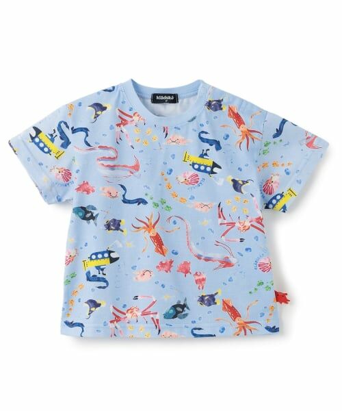 kladskap / クレードスコープ Tシャツ | 深海魚総柄半袖Tシャツ（サックス）