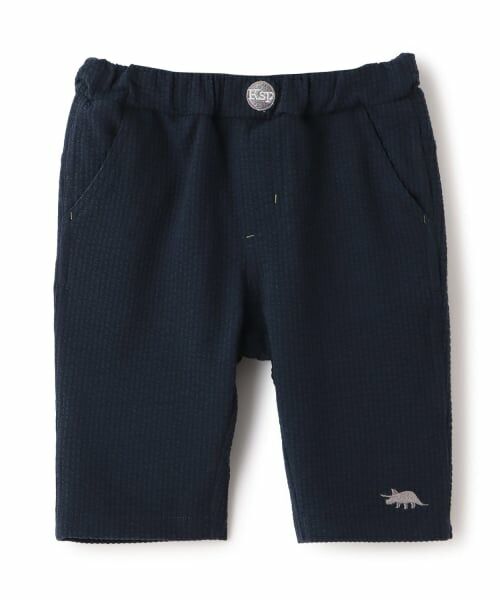 kladskap / クレードスコープ ショート・ハーフ・半端丈パンツ | 【人気商品再入荷】【直営店で取り扱い無し】ワンポイント刺しゅう6分丈パンツ（インク ブルー）