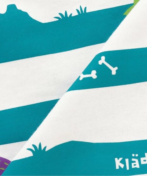 kladskap / クレードスコープ Tシャツ | ☆彡恐竜プリントボーダー半袖Tシャツ | 詳細6