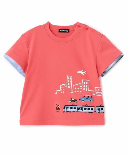 kladskap / クレードスコープ Tシャツ | 【人気商品再入荷】【直営店で取り扱い無し】乗り物と街半袖Tシャツ（赤）