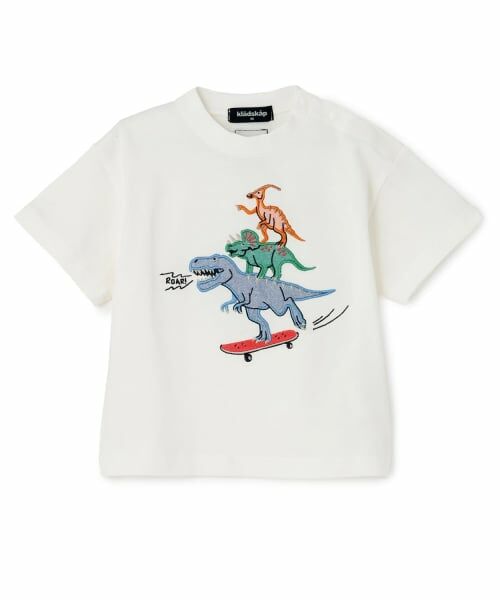 kladskap / クレードスコープ Tシャツ | 【人気商品再入荷】【直営店で取り扱い無し】スケボーザウルス半袖Tシャツ（オフ ホワイト）