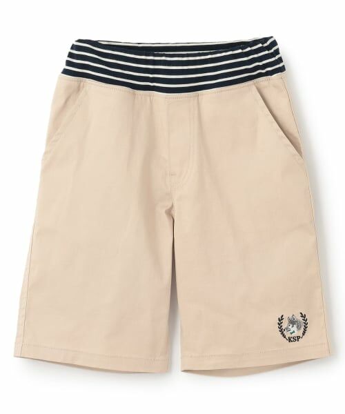 kladskap / クレードスコープ ショート・ハーフ・半端丈パンツ | オオカミワンポイント5分丈パンツ（ベージュ）