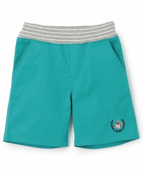 kladskap / クレードスコープ ショート・ハーフ・半端丈パンツ | オオカミワンポイント5分丈パンツ（ブルー グリーン）