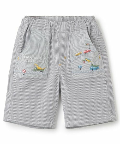 kladskap / クレードスコープ ショート・ハーフ・半端丈パンツ | 乗り物刺しゅう5分丈パンツ（黒）