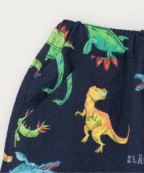 kladskap / クレードスコープ ショート・ハーフ・半端丈パンツ | 恐竜総柄5分丈シェフパンツ | 詳細4