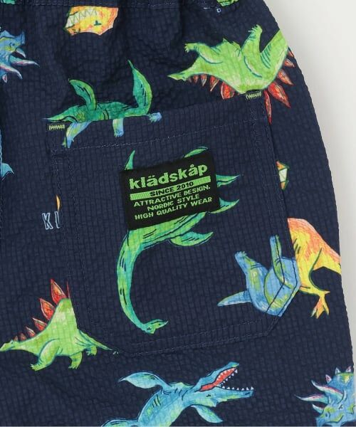 kladskap / クレードスコープ ショート・ハーフ・半端丈パンツ | 恐竜総柄5分丈シェフパンツ | 詳細6
