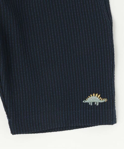 kladskap / クレードスコープ ショート・ハーフ・半端丈パンツ | 恐竜ワンポイント刺しゅう6分丈パンツ | 詳細5