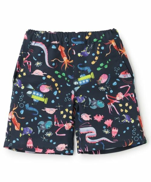 kladskap / クレードスコープ ショート・ハーフ・半端丈パンツ | 【水陸両用】総柄5分丈パンツ（黒）