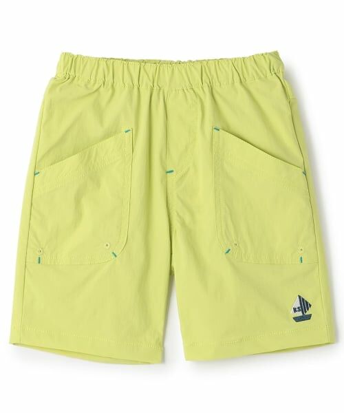 kladskap / クレードスコープ ショート・ハーフ・半端丈パンツ | ヨットワンポイント5分丈パンツ（イエロー グリーン）