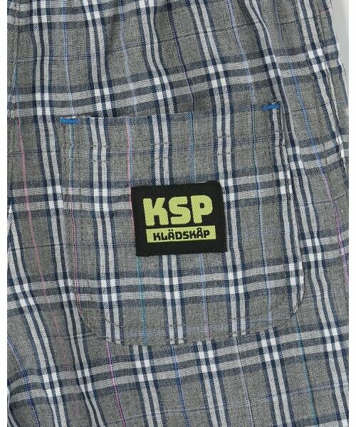 kladskap / クレードスコープ ショート・ハーフ・半端丈パンツ | 恐竜ワンポイントチェック5分丈パンツ | 詳細8