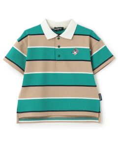 kladskap / クレードスコープ ポロシャツ | オオカミワンポイントボーダー半袖ポロシャツ