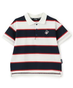 kladskap / クレードスコープ ポロシャツ | オオカミワンポイントボーダー半袖ポロシャツ