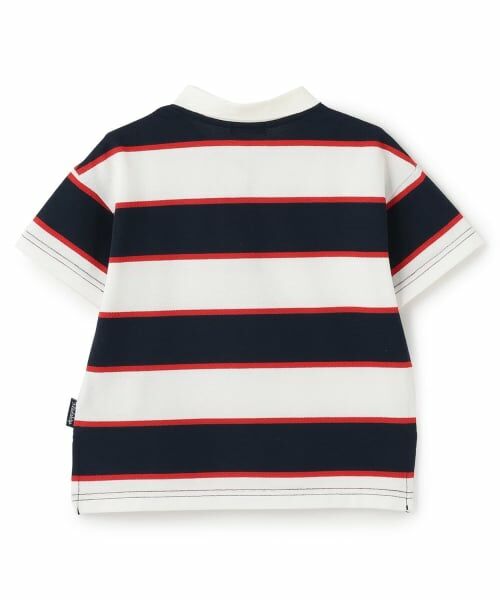 kladskap / クレードスコープ ポロシャツ | オオカミワンポイントボーダー半袖ポロシャツ | 詳細1