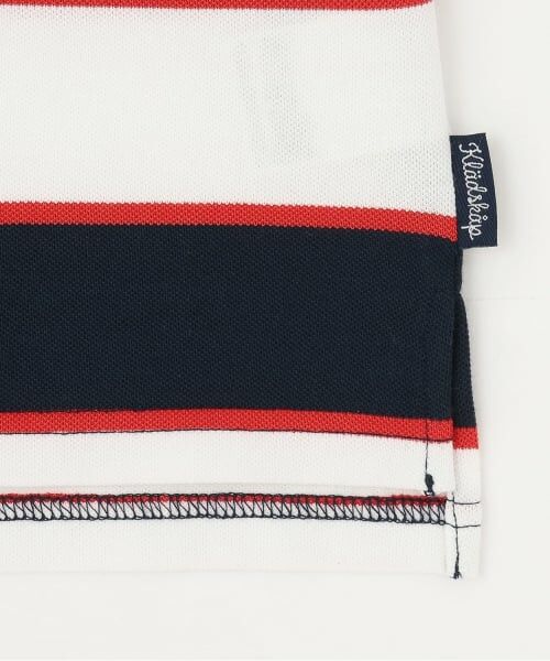 kladskap / クレードスコープ ポロシャツ | オオカミワンポイントボーダー半袖ポロシャツ | 詳細6