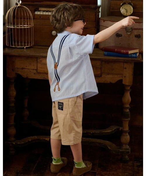 kladskap / クレードスコープ シャツ・ブラウス | サスペンダー風チェック半袖ボタンダウンシャツ | 詳細10